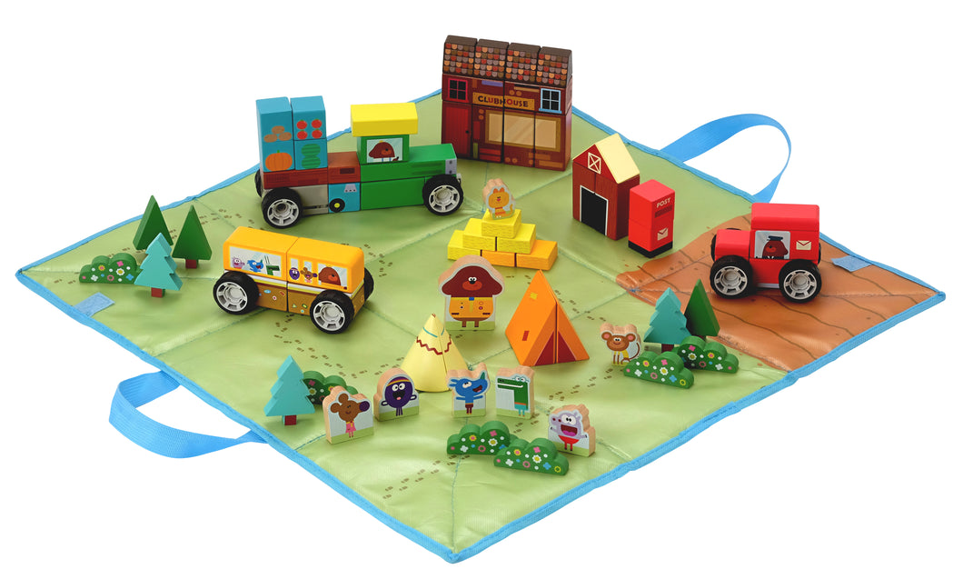 Hey Duggee Vehicle Block Set with Fold Up Storage Bag